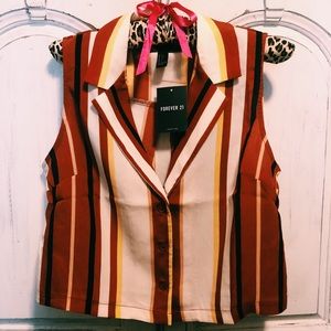 Stripped Sleeveless Tank